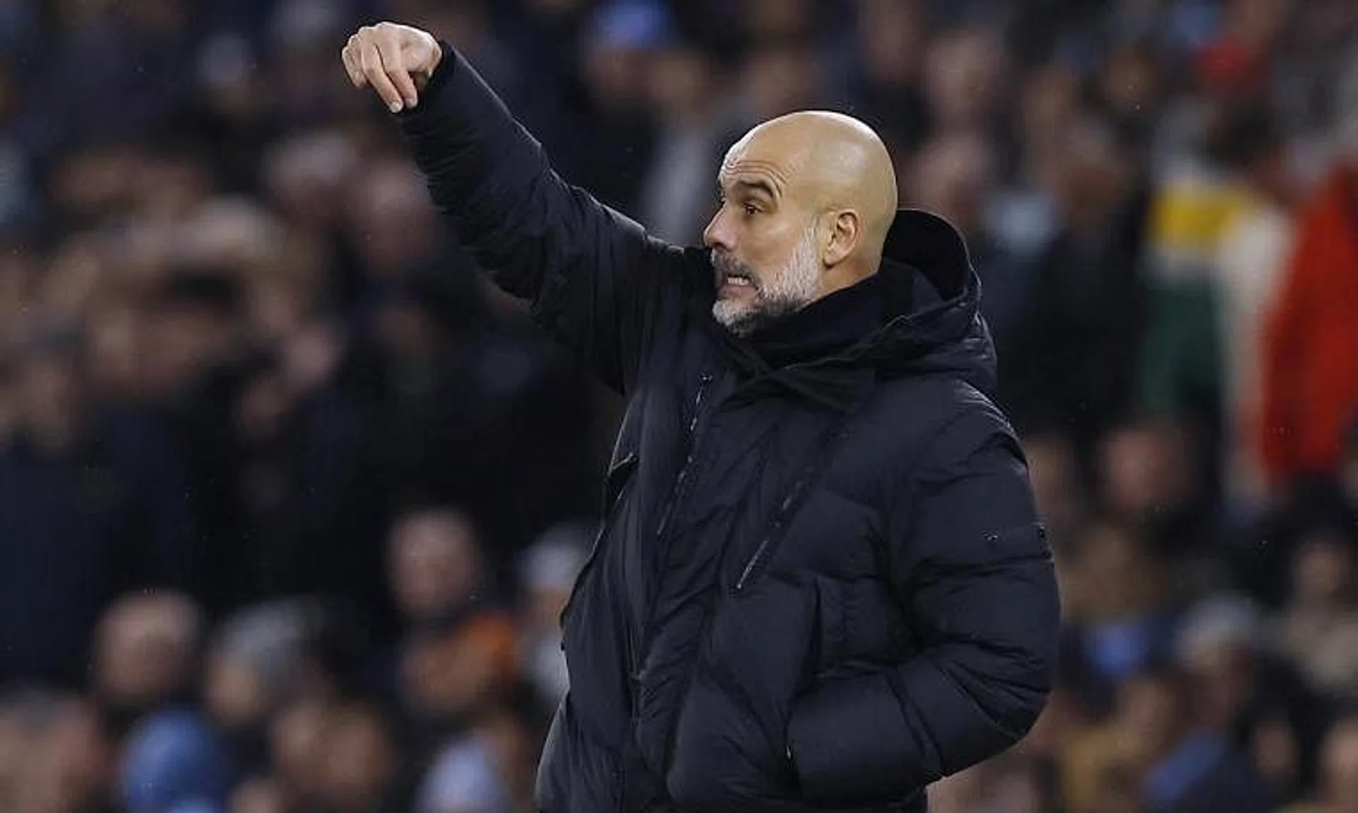 Soccer Football - Premier League - Manchester City v Chelsea - Etihad Stadium, Manchester, Britain - February 17, 2024 Manchester City manager Pep Guardiola reacts Action Images via Reuters/Jason Cairnduff