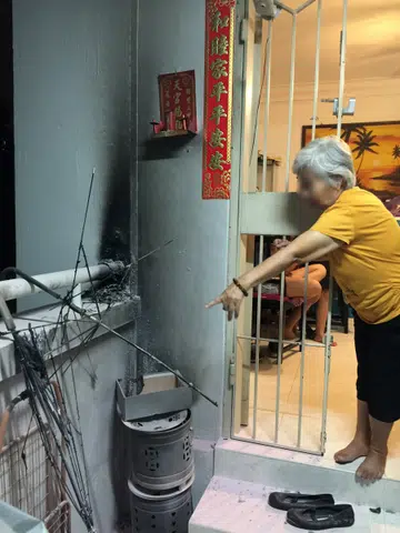 Mentally unsound man starts fire outside mum's flat