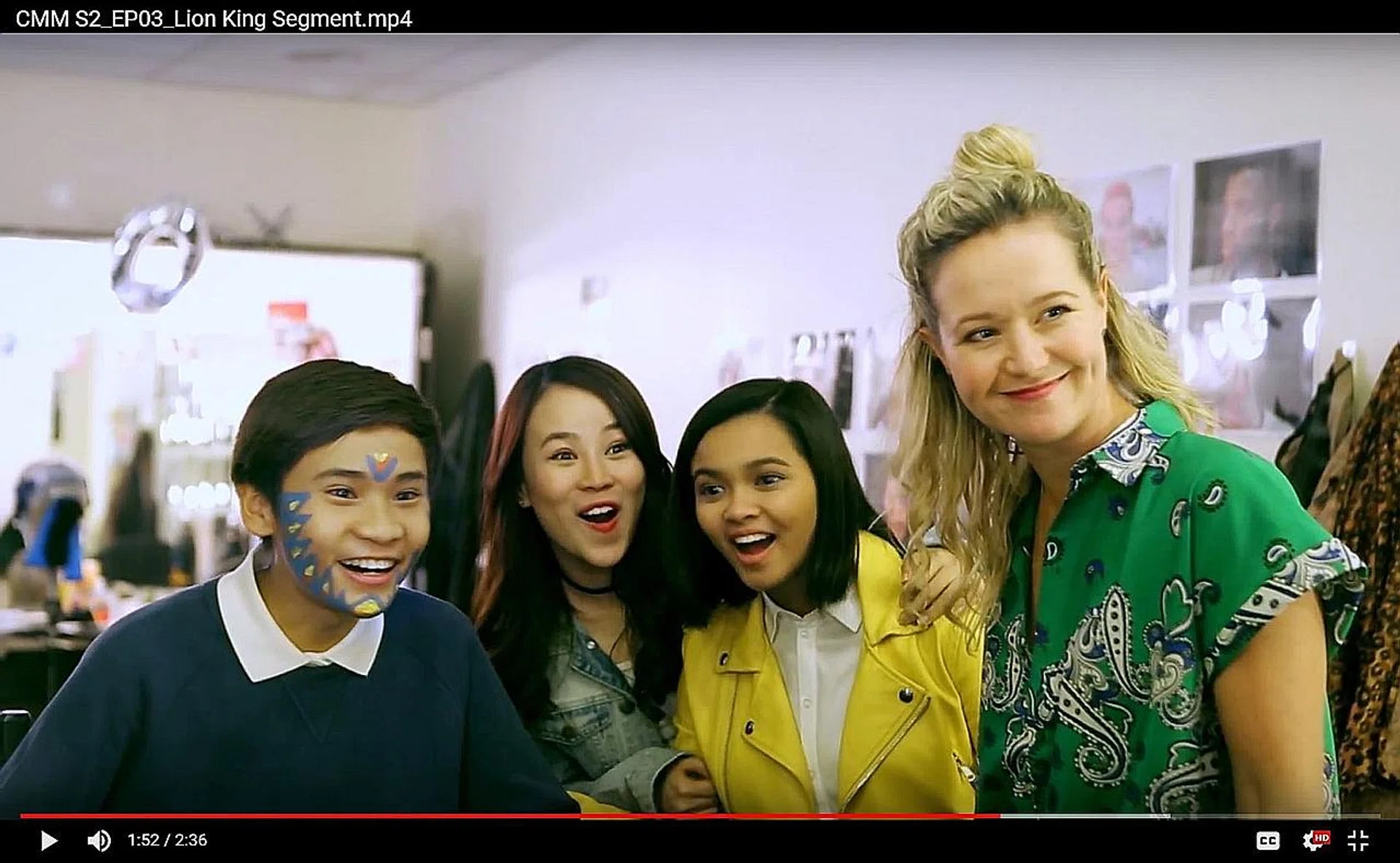 (Above) Ms Claudia Hamman says the hardest character to do make-up for is Zazu. 