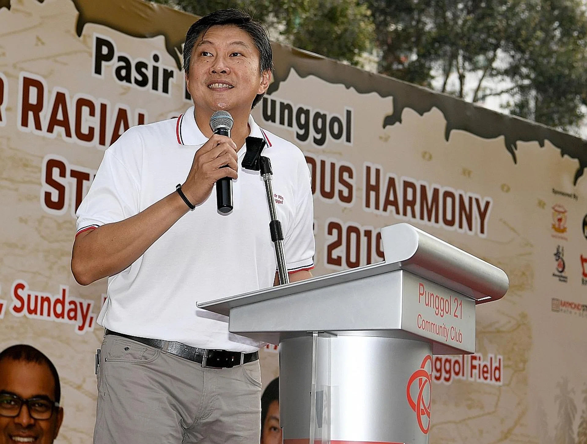 Labour chief Ng Chee Meng at the event in Punggol yesterday. 