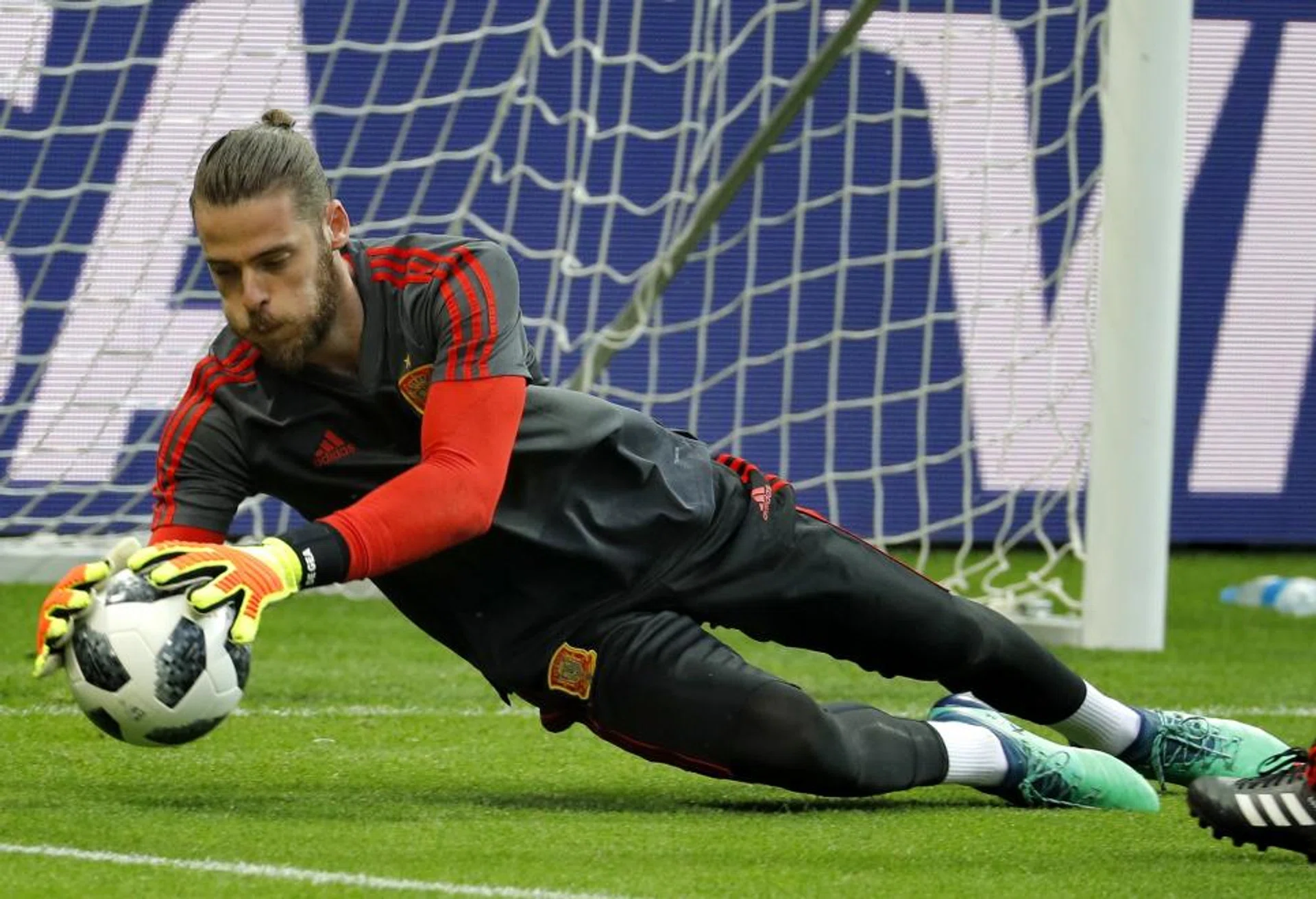 Spain goalkeeper David de Gea in a training session.