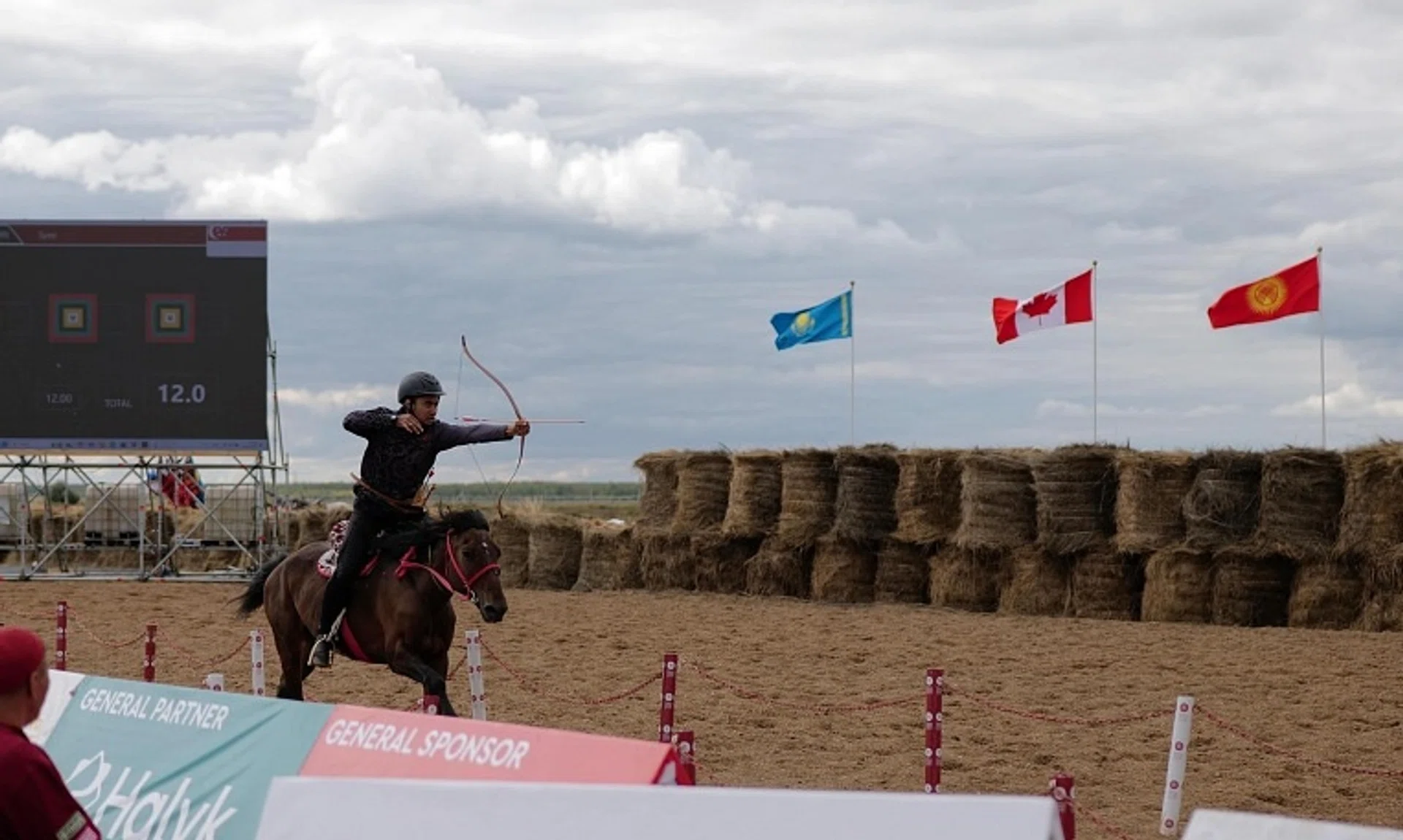 Mr Syed Idrus competing in horseback archery at the World Nomad Games in Astana, Kazakhstan.