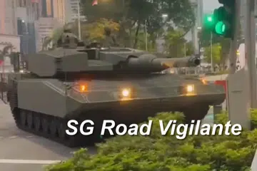 NDP National Education show: Tank collides into traffic light