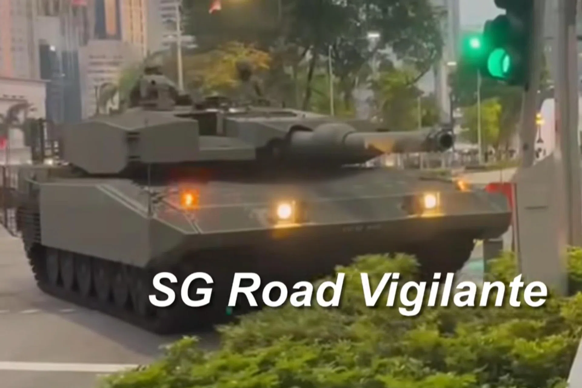 A video of the accident posted to Facebook page SGRV shows the traffic light standing slightly askew after the incident. 