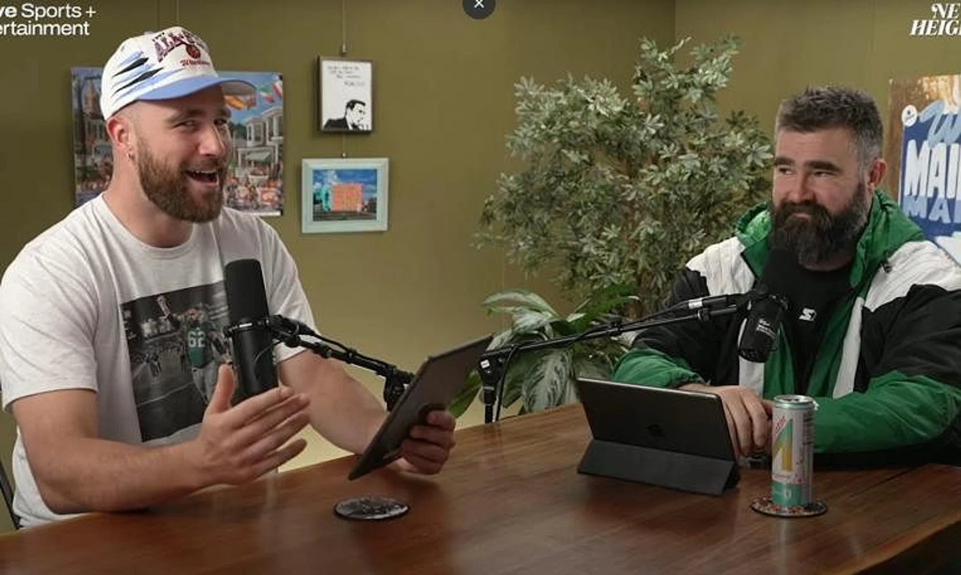 Taylor Swift's boyfriend Travis Kelce (left) gushed about Singapore in a chat with brother Jason in the March 13 episode of their New Heights podcast.