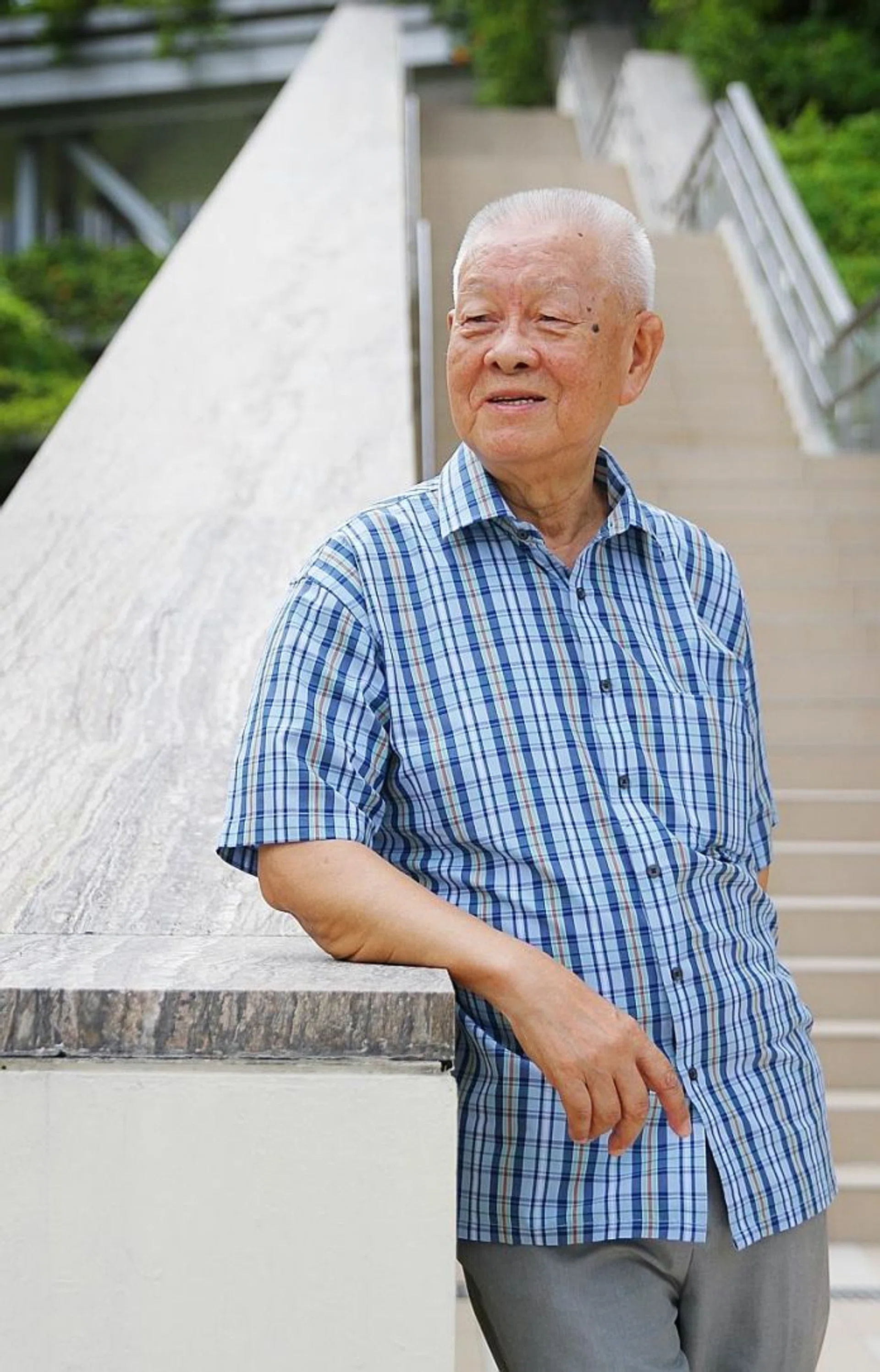 FORTUNATE: Mr Michael Lim found out he had colorectal cancer in time to treat it.