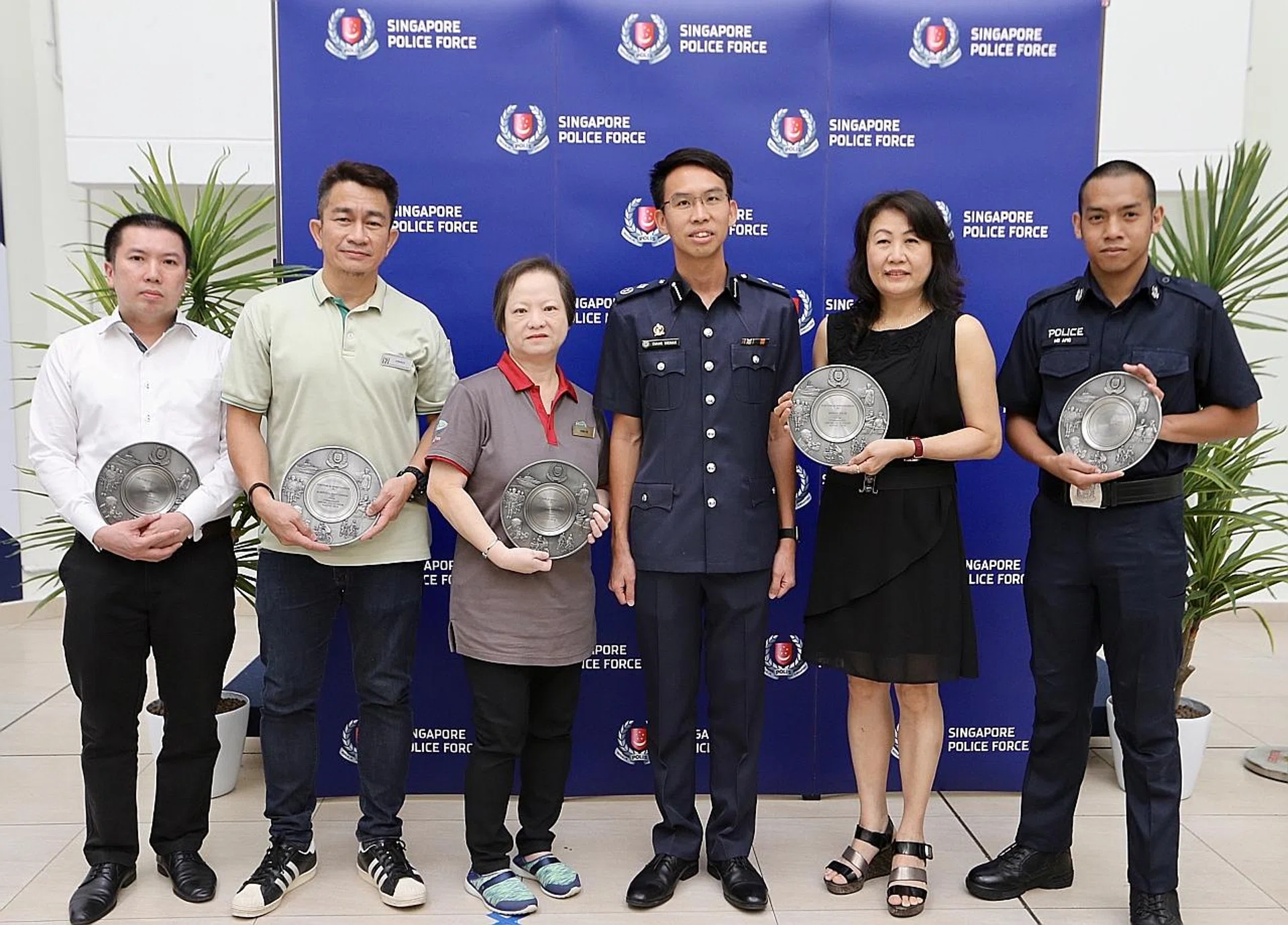 (From left) Ms Verlyn Chee, Assistant Commissioner of Police Zhang Weihan, Ms Mariani Salim and Mr Muhammad Afiq Mohamed Kamal.