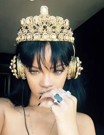Bling headphones trumpet Rihanna's new album