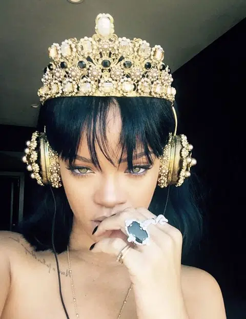 Bling headphones trumpet Rihanna's new album
