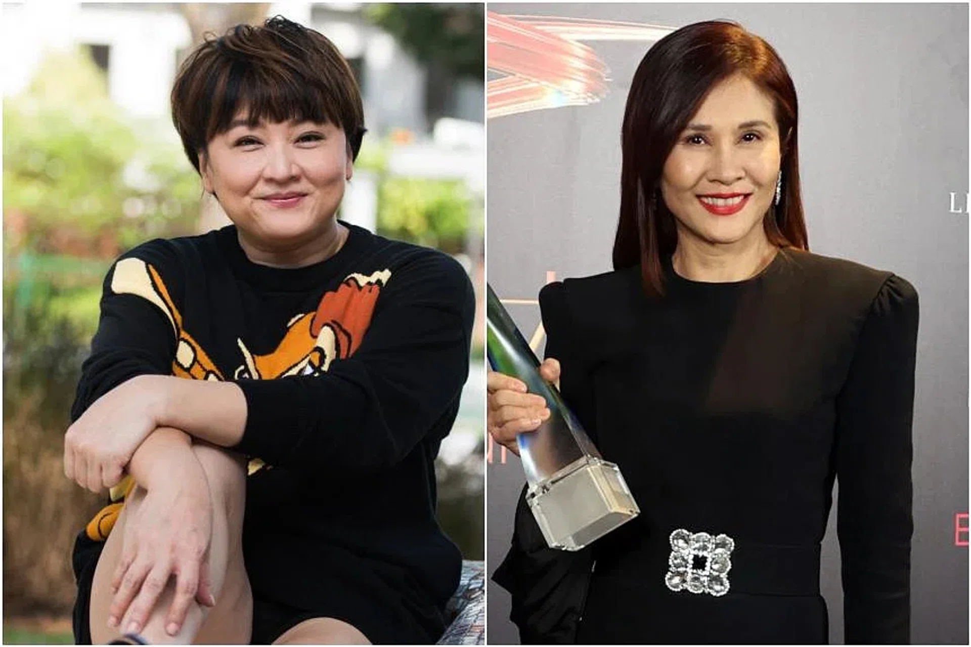 Two prominent media personalities, Chen Liping (left) and Lin Meijiao, gave Ms Soh a total of $460,000 to invest with Wu Hong. 