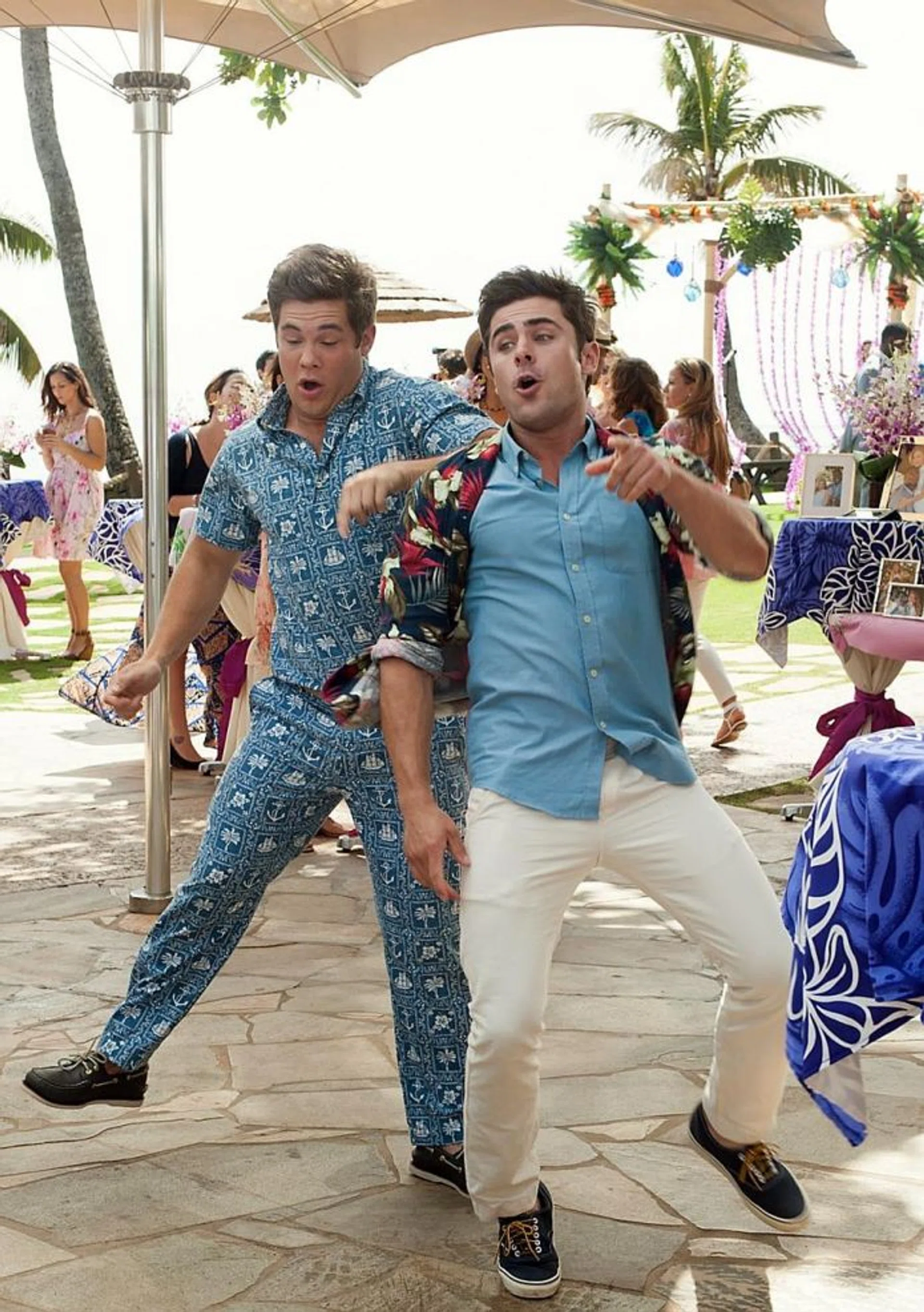 MORE THAN A PRETTY FACE: Zac Efron (above right) with Adam DeVine in Mike And Dave Need Wedding Dates.