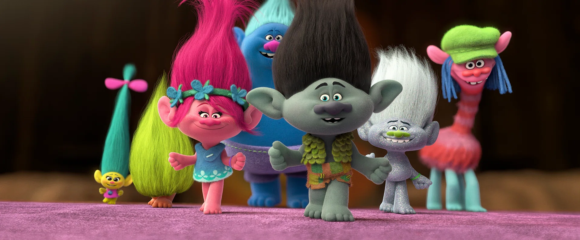 Trolls, featuring the voices of Anna Kendrick and Justin Timberlake