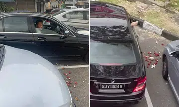 S'pore Mercedes-Benz driver litters JB road with rambutan peels: 'So shameful'