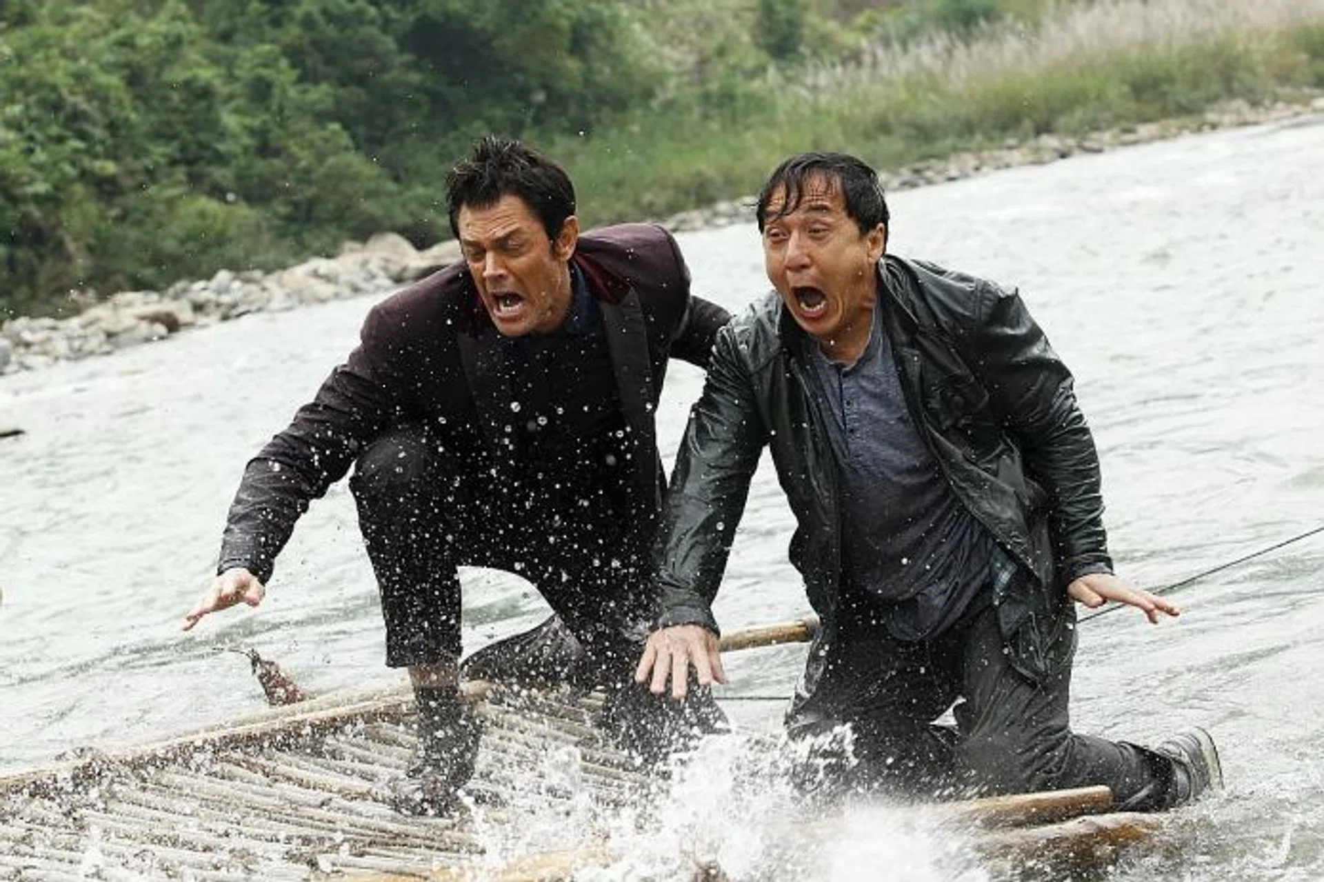 CO-STARS: (Left) Johnny Knoxville and Jackie Chan in Skiptrace.