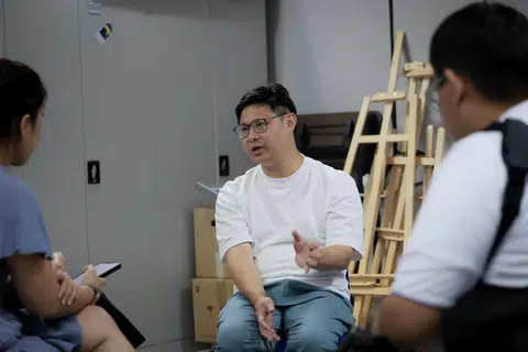 Tanjong Pagar GRC MP Foo Cexiang taking media questions on May 17.