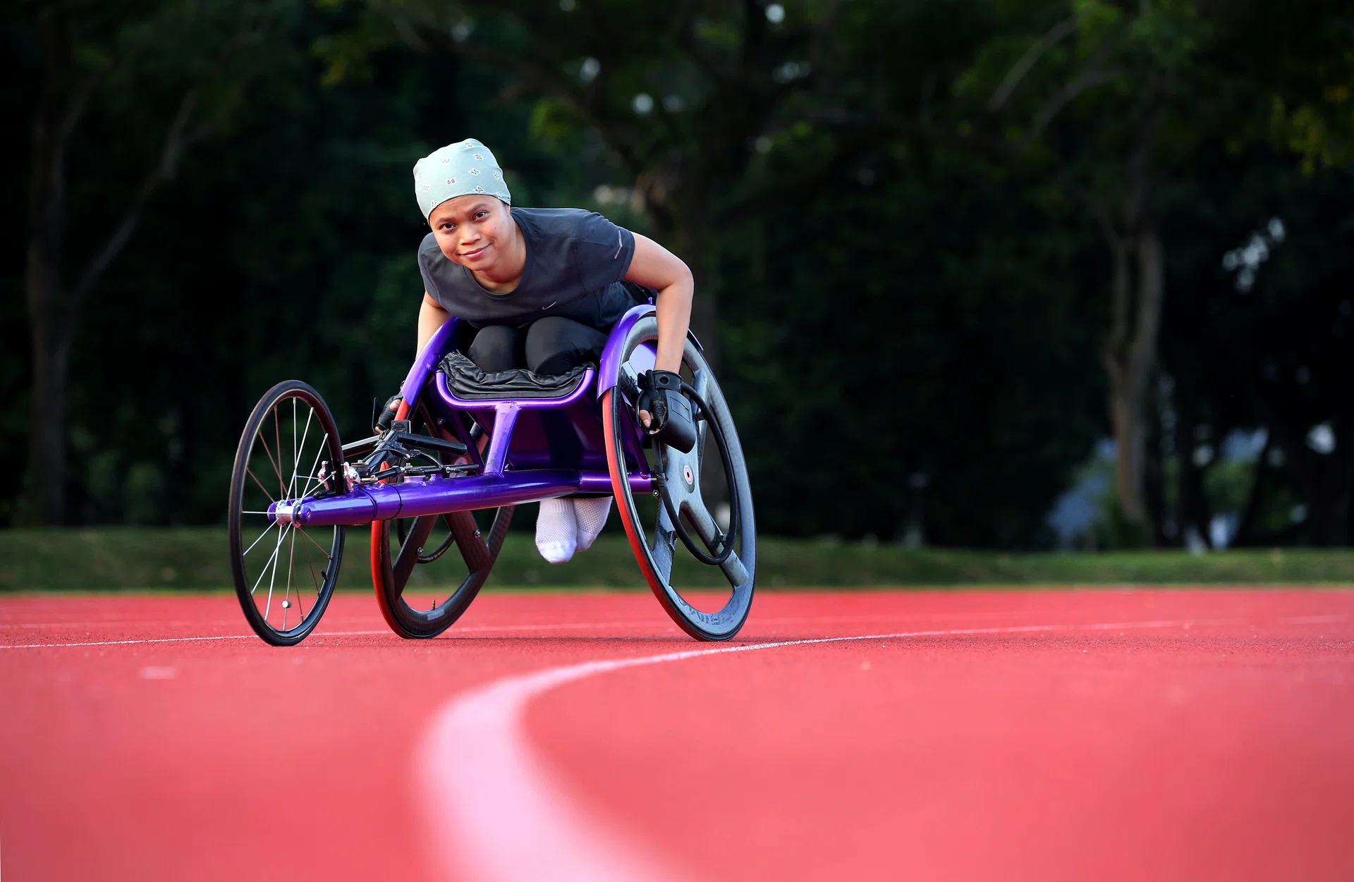 NEW WHEELCHAIR: Miss Norsilawati Sa’at will be competing in the Rio Paralympics next month.