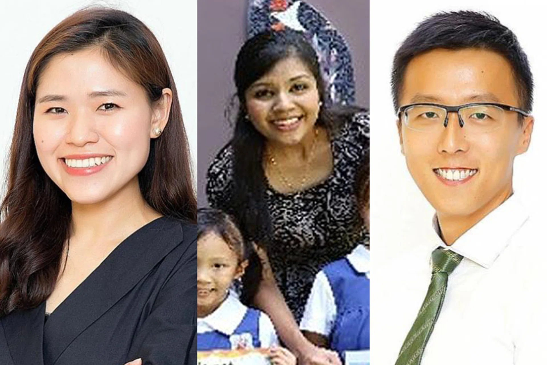 Ms Angela Ho, Ms Abirami Archunan and Mr Lim Chuan Li