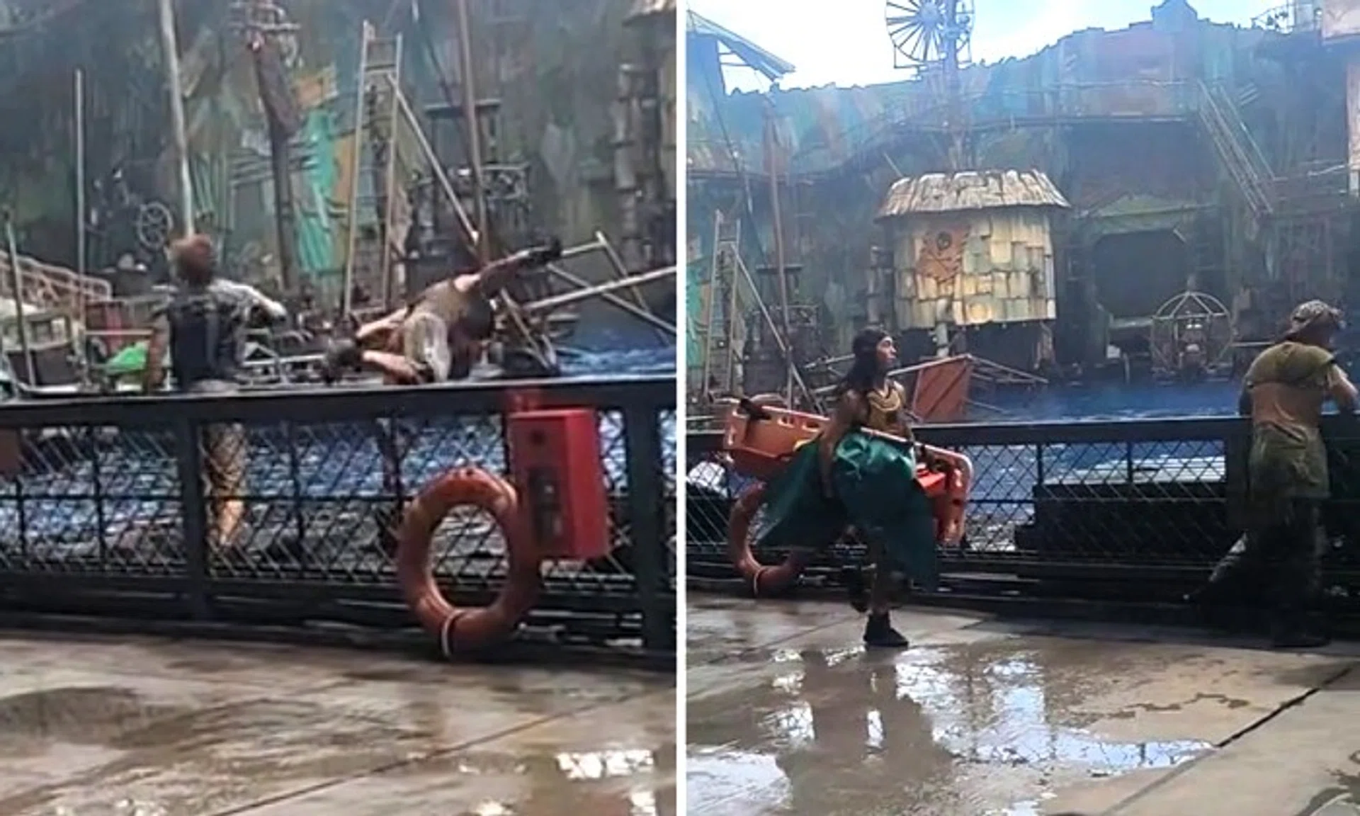 A video of the incident was shared by TikTok user BillyG, showing a performer wearing a metallic helmet thrown into the water. The video later cut to several people running forward with one carrying a stretcher.