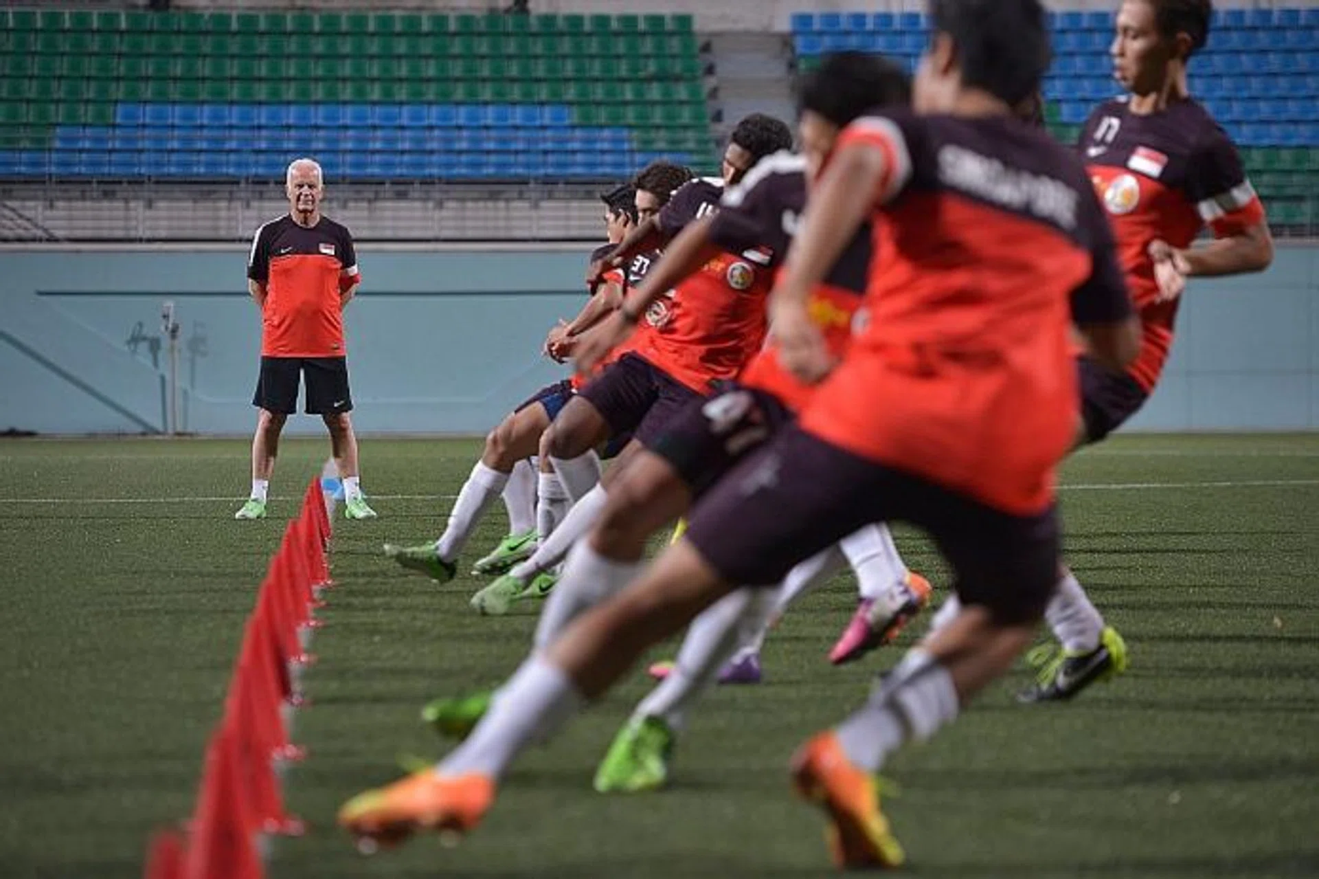 "There are no more presents. I will choose the best players who have the best attitude, the best fitness and desire to make it to the 2019 Asian Cup." — Lions coach Bernd Stange (left)