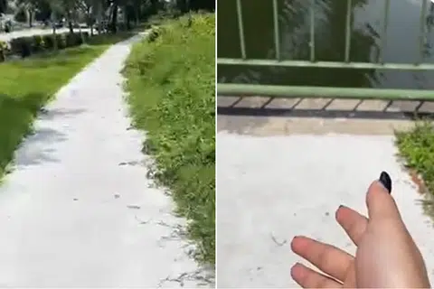 'Is it telling me to jump in?': Cyclist shocked by path that leads to drain