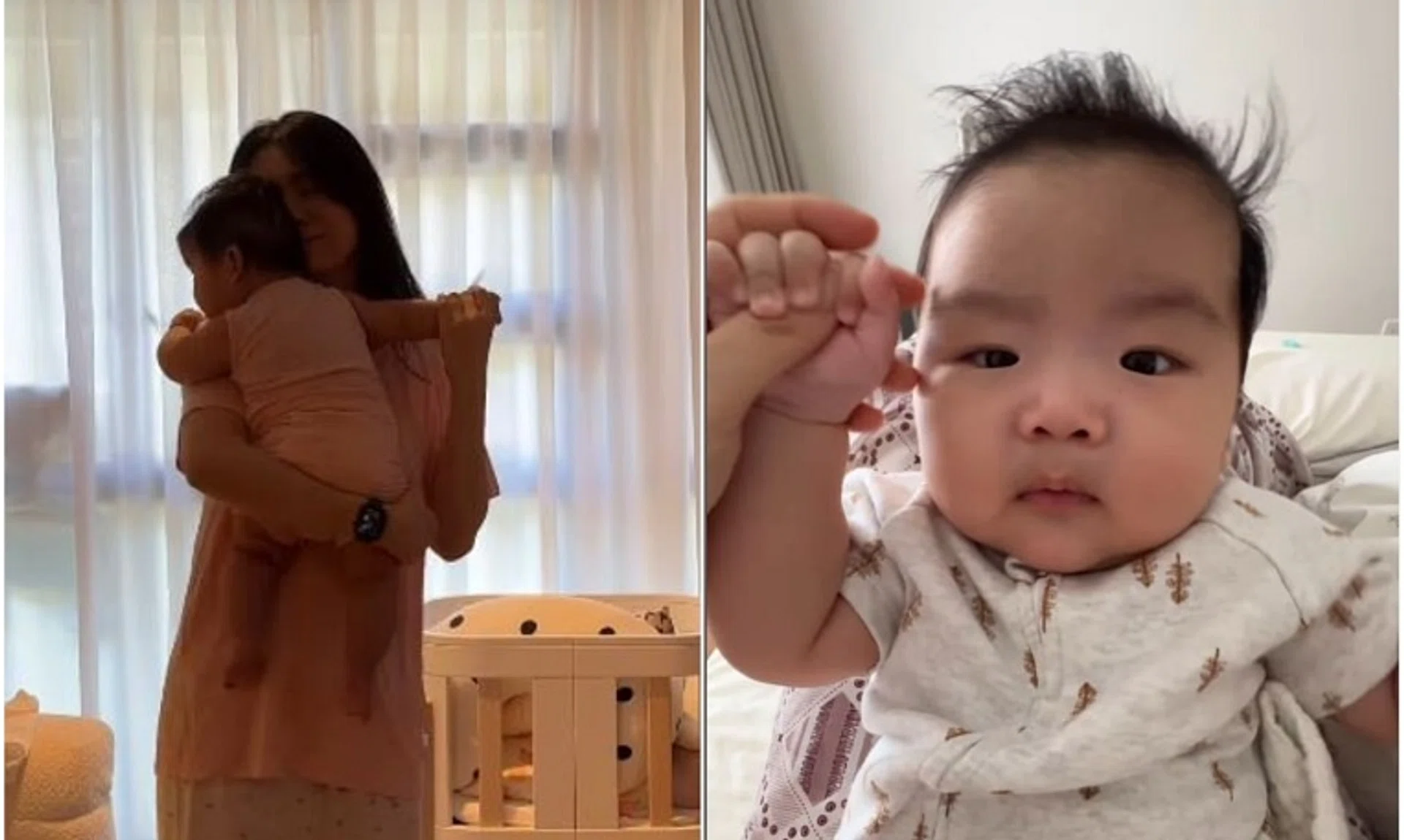 Malaysian actress Sora Ma says she looks at her son Skye whenever she misses her husband, who died before the baby was born in August.