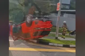 Driver, 81, hurt after car overturns in Upper Thomson accident