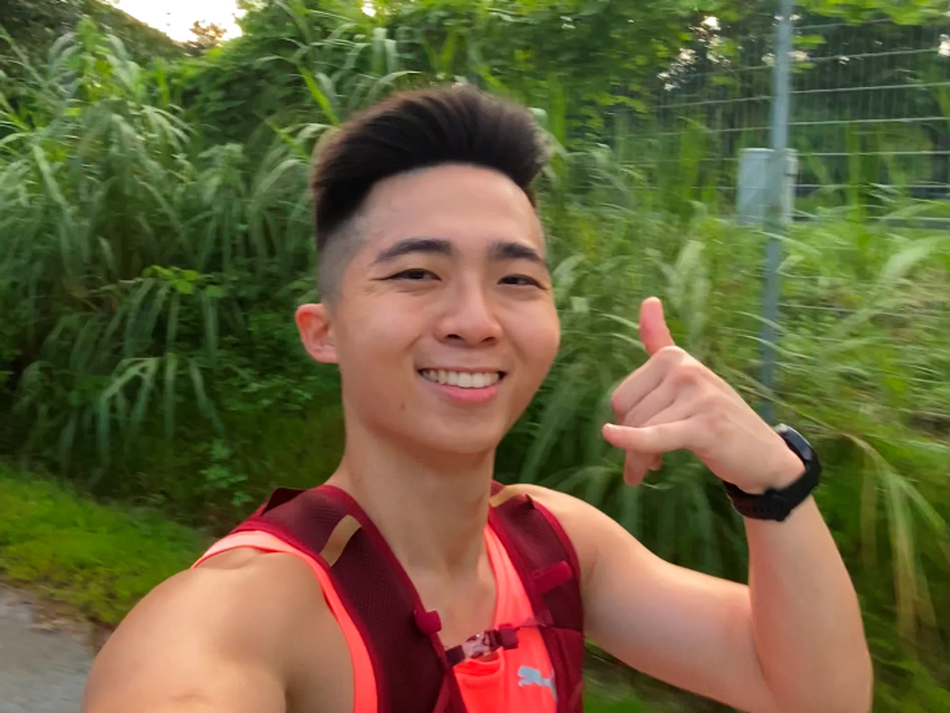 Mr Chua embarked on a 24km run to work from Woodlands to Jurong.