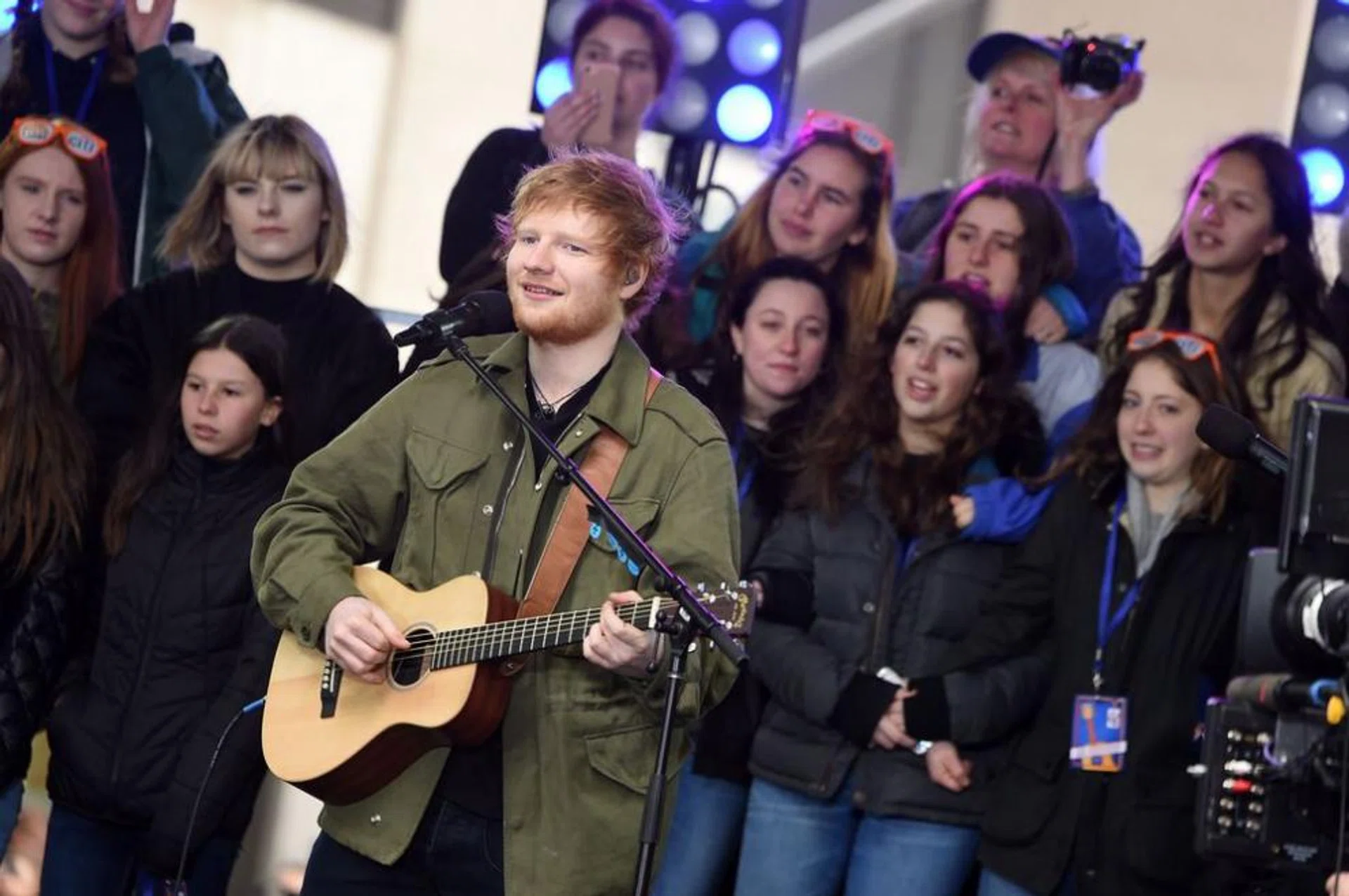 Ed Sheeran performs on NBC's "Today" at Rockefeller Plaza on March 8, 2017 in New York City.