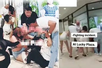 Four women engage in hair-pulling brawl at Lucky Plaza