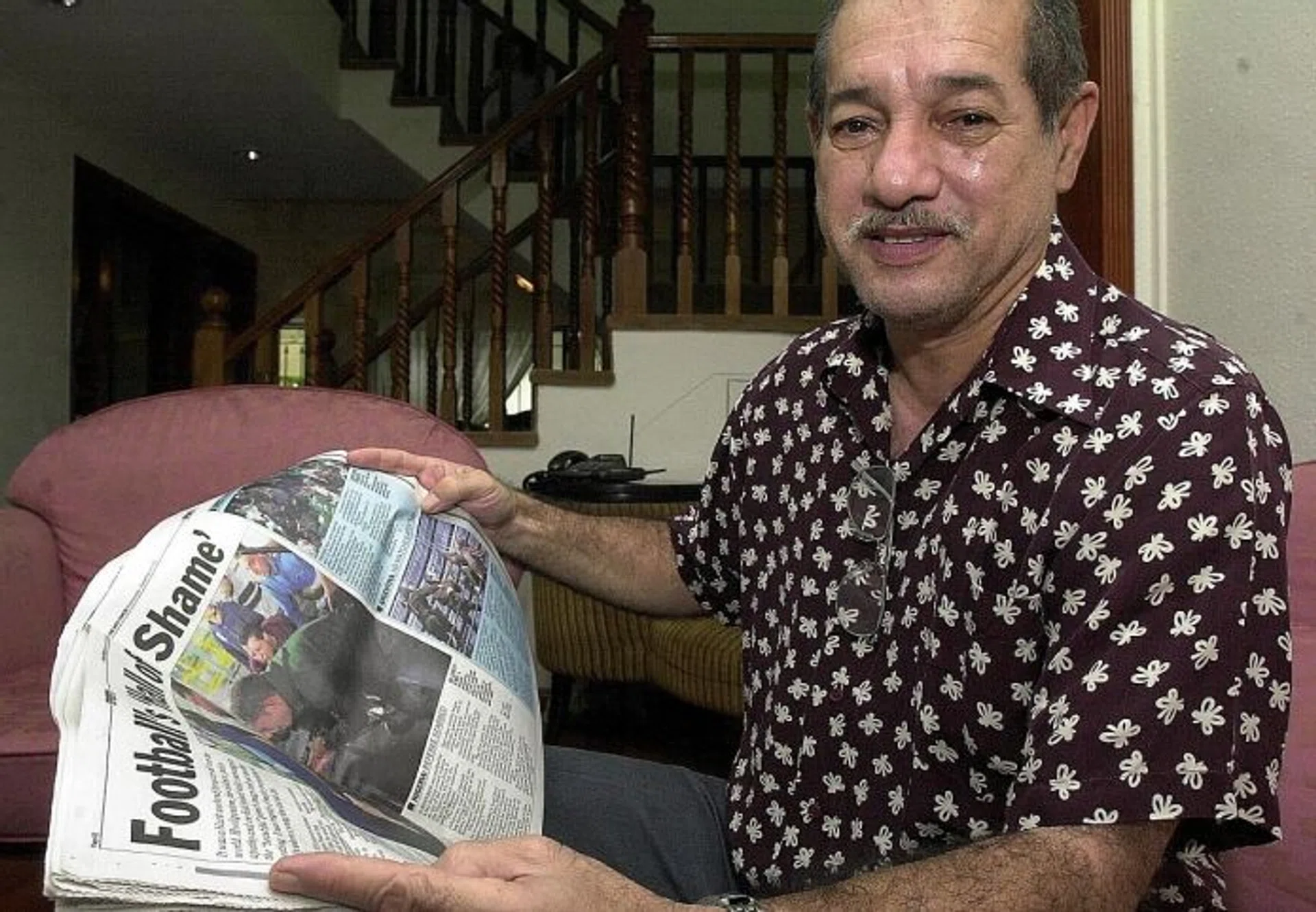 PASSIONATE: Hussein Aljunied (above) breathed and lived football, both as a player and as a Singapore coach. 