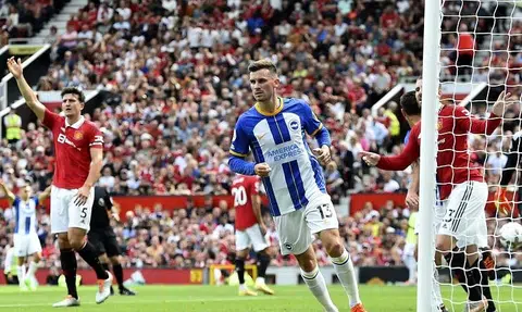 Ten Hag loses first game as United manager to Brighton