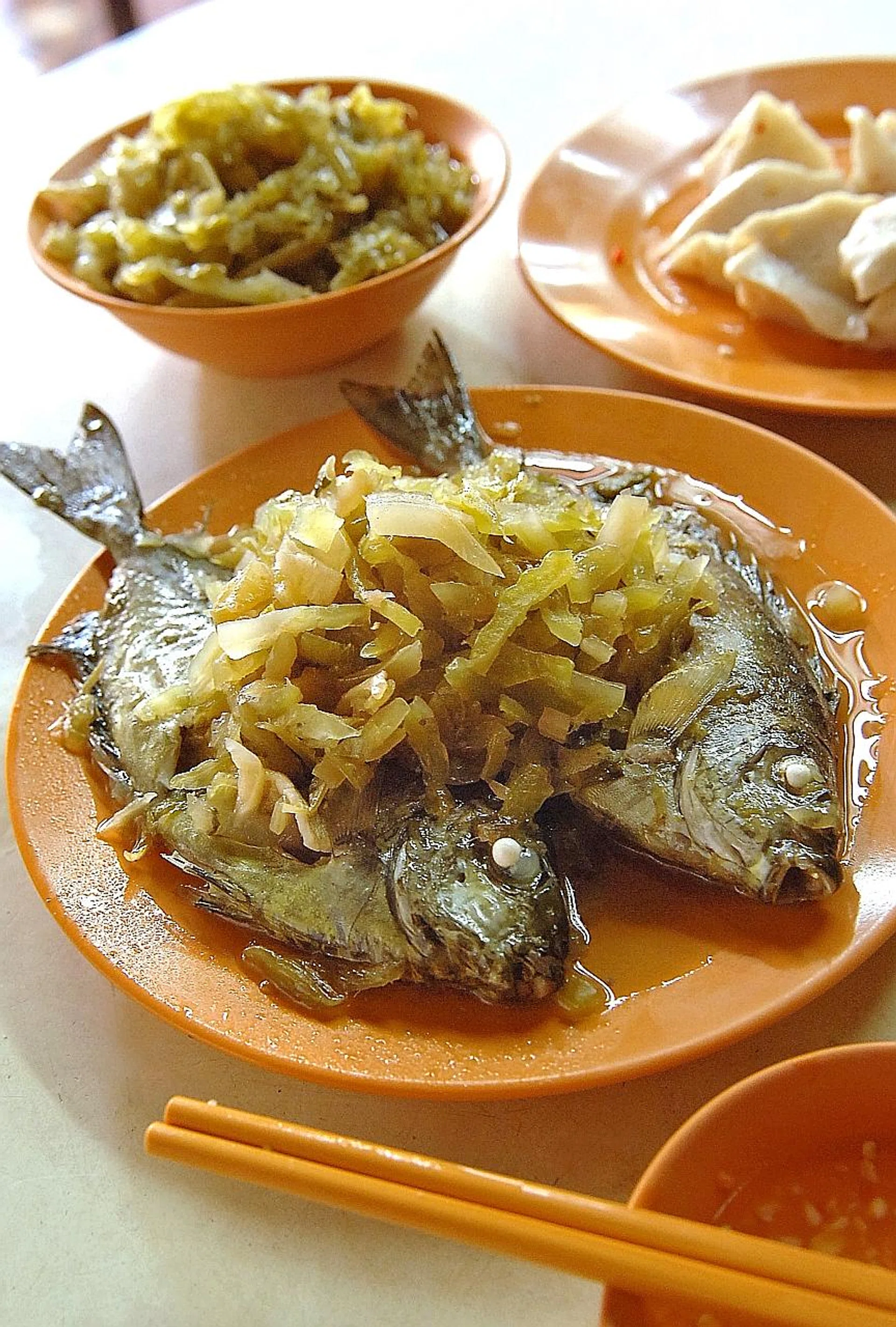 Salted vegetables are often found in Asian diets and are sometimes added to steamed fish to enhance flavour. 