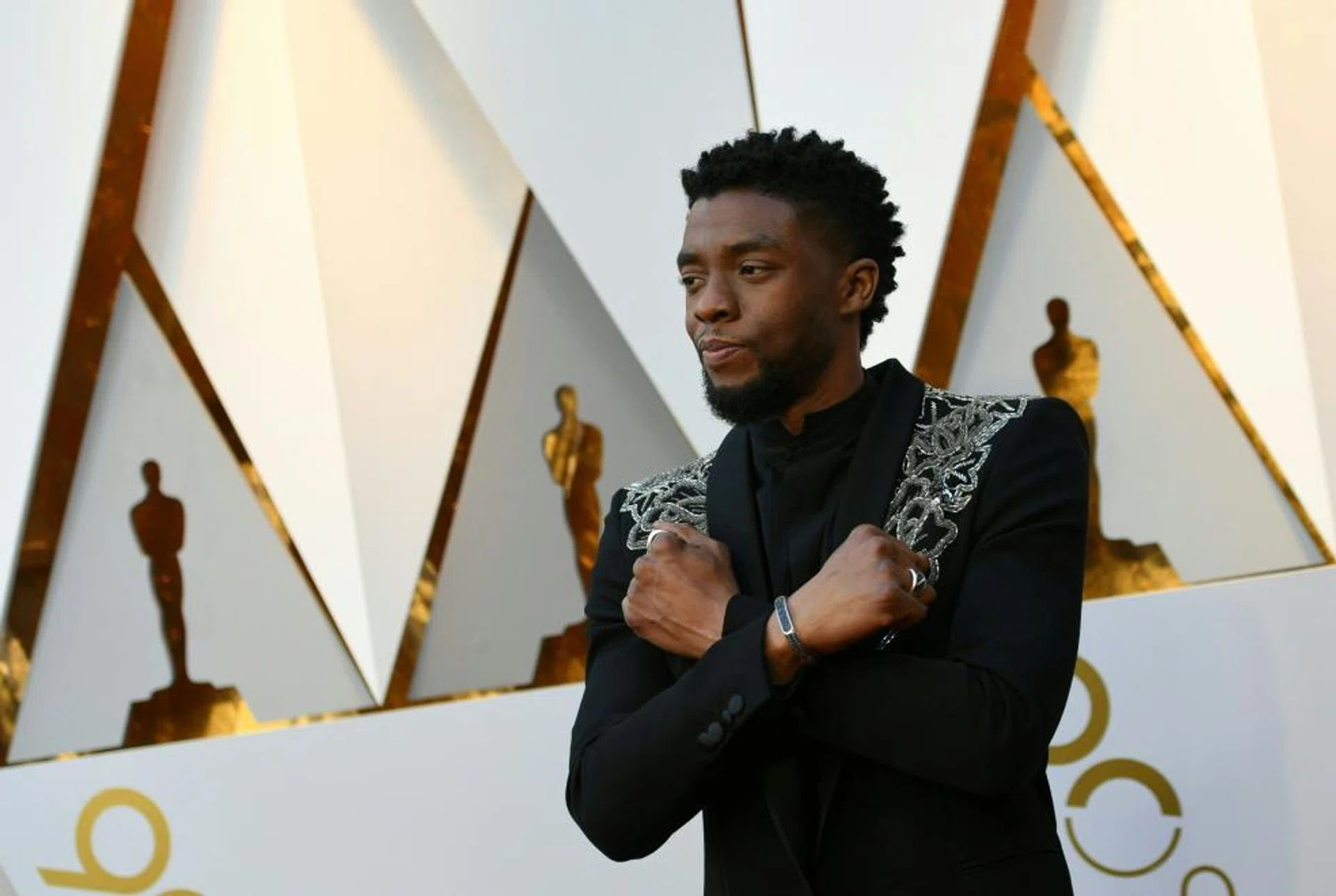  In this file photo taken on March 4, 2018 Actor Chadwick Boseman arrives for the 90th Annual Academy Awards, in Hollywood, California.