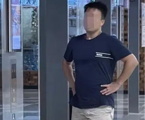 Woman claims stranger pushes her male friend and gropes him