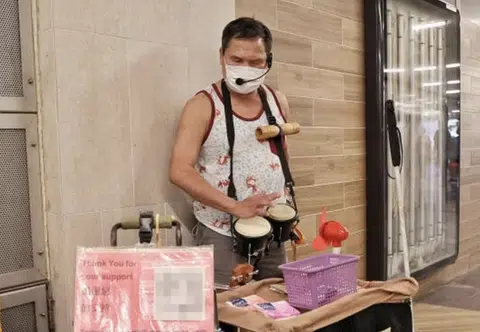 Blind busker's money stolen from collection box