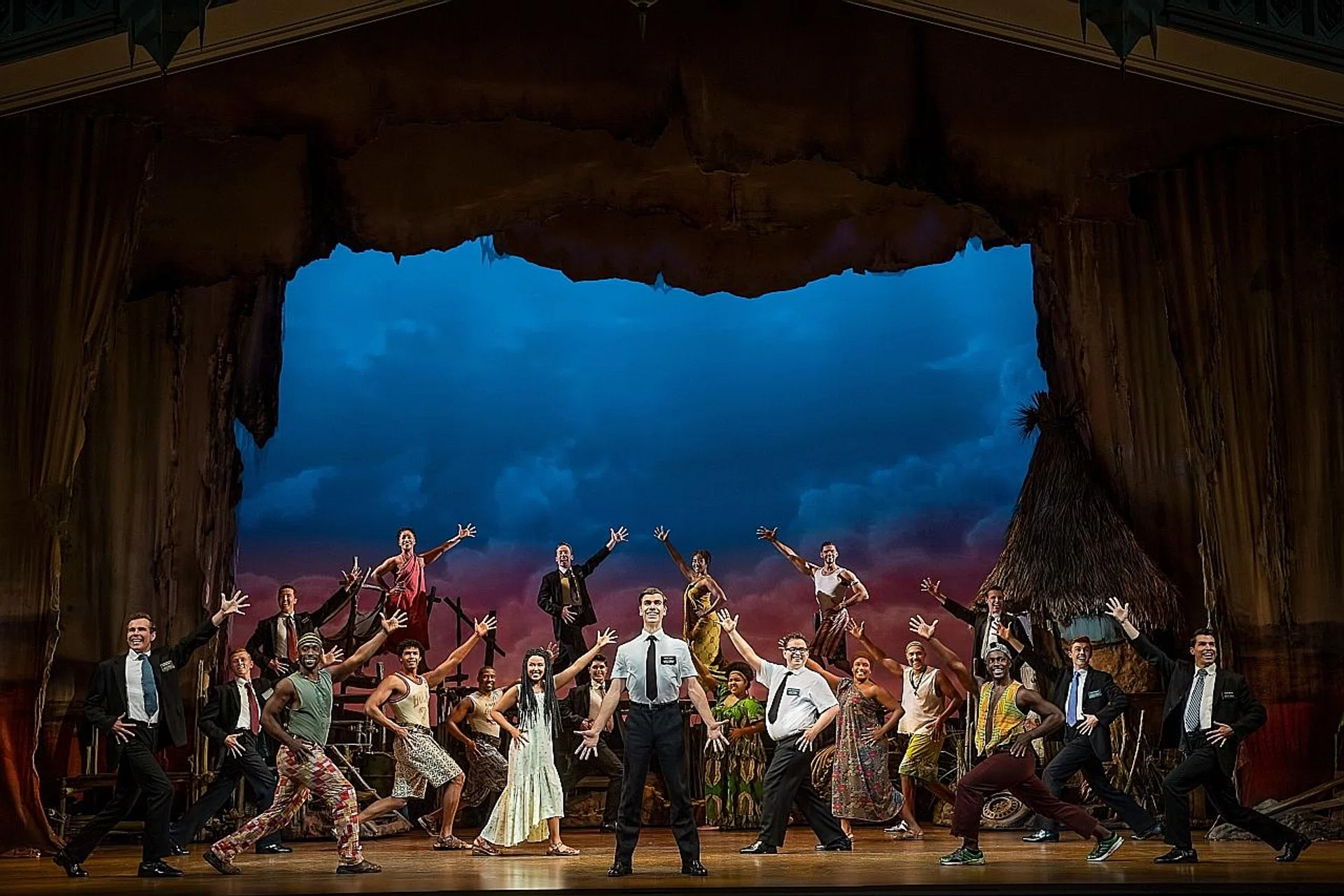 The Book Of Mormon on stage at the Crown Theatre Perth, Australia. 