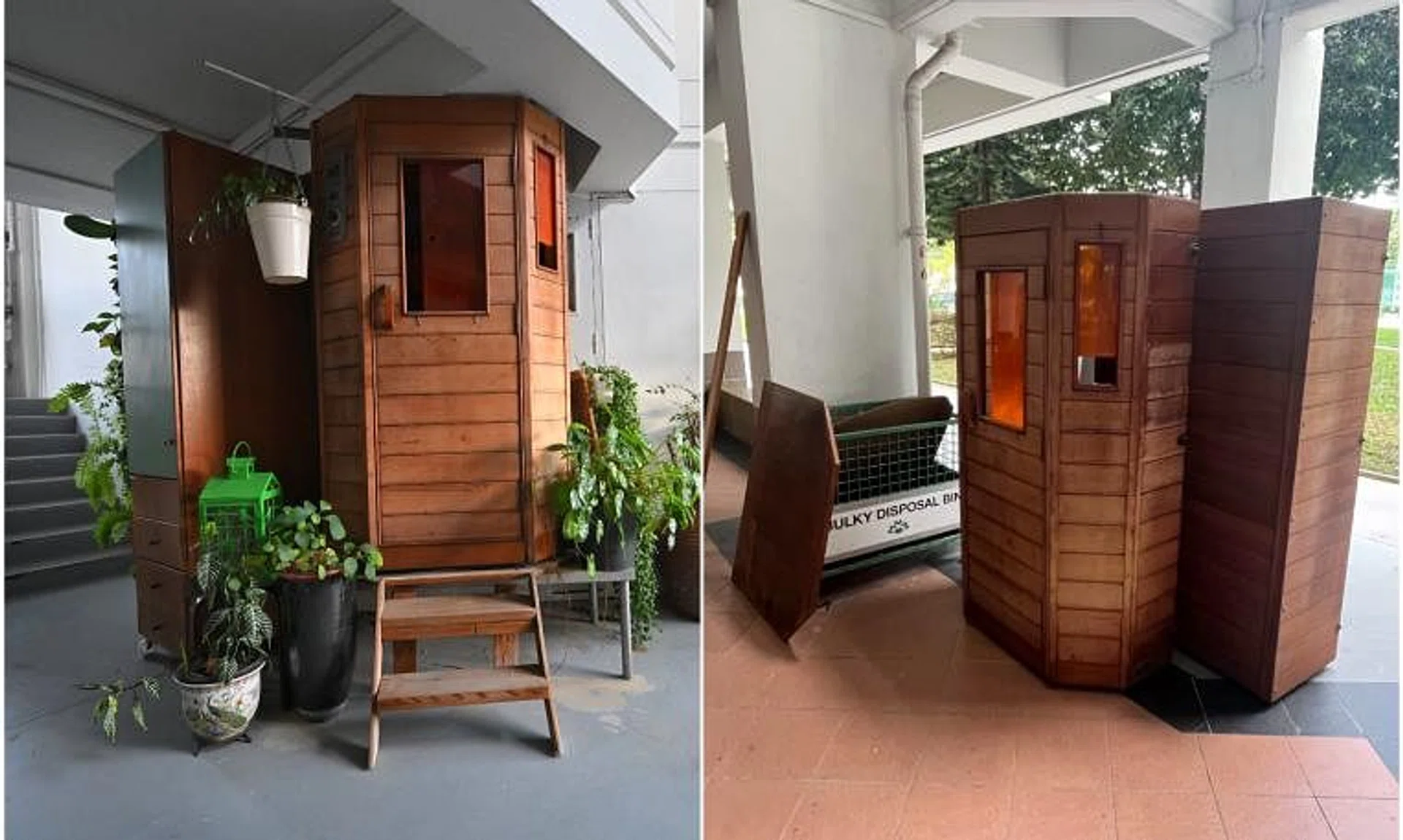 The cabin was reportedly removed at around 2pm on July 11, and dismantled at the void deck.