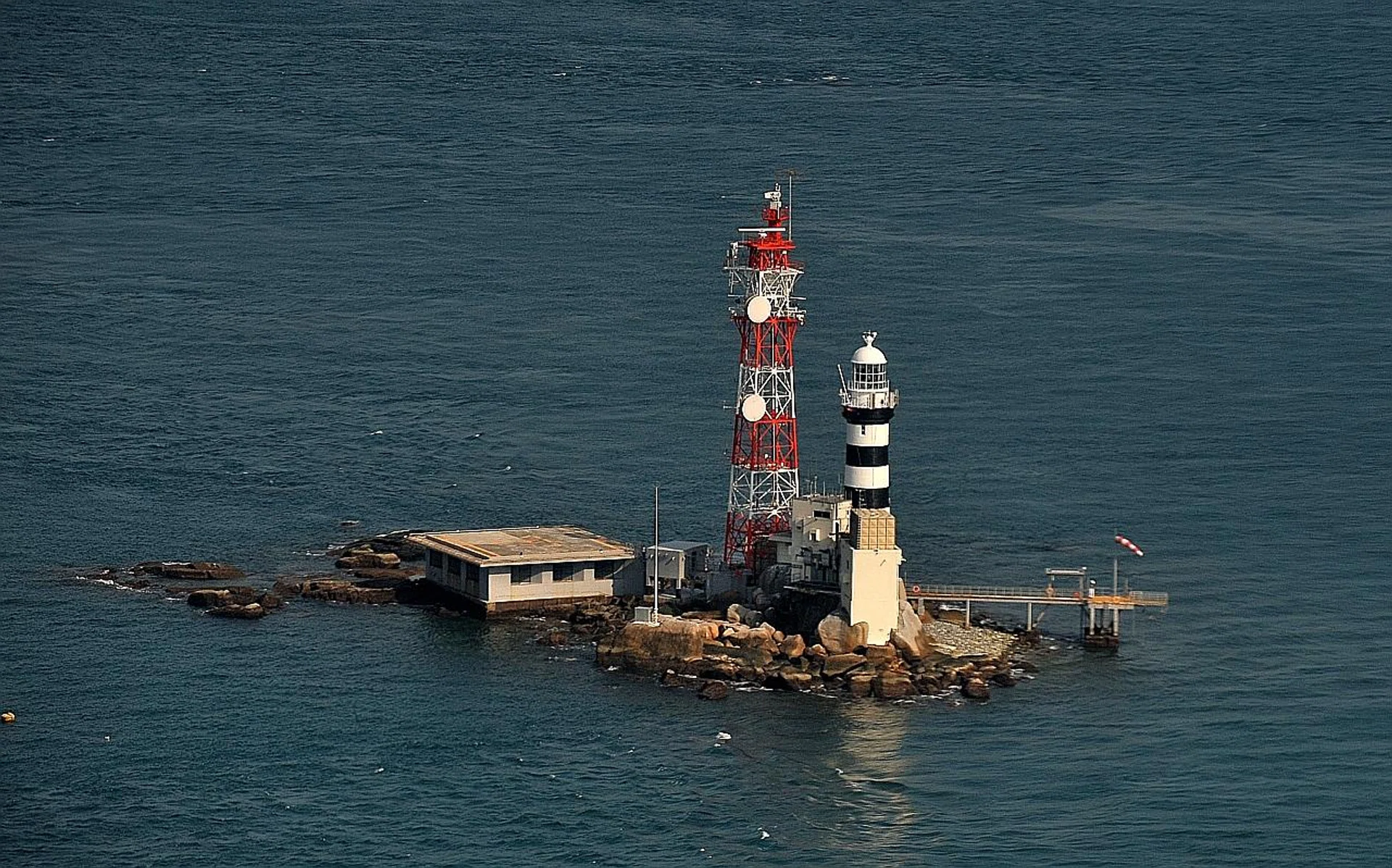 The Horsburgh Lighthouse on Pedra Branca. 