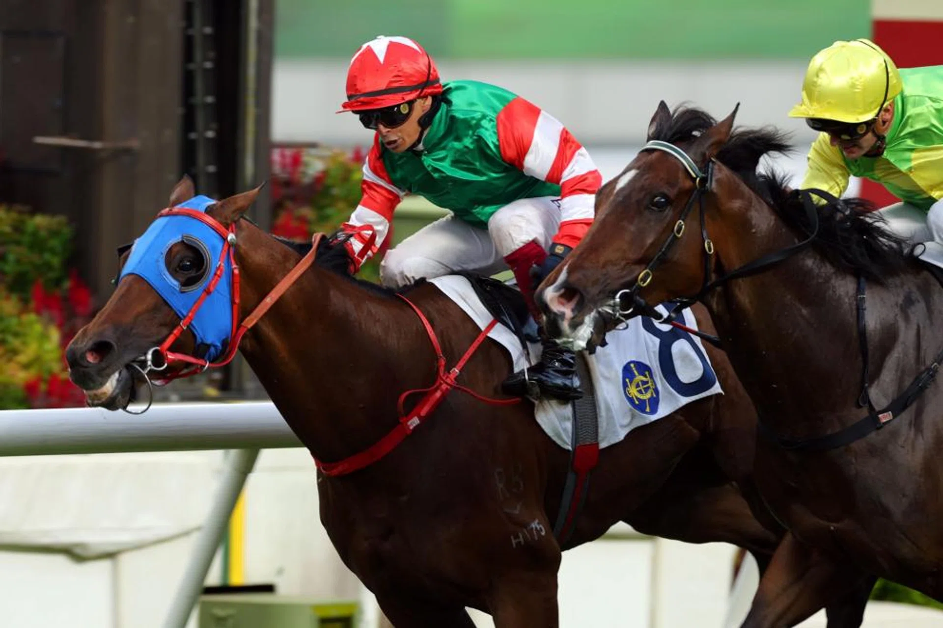 Chiu Chow Spirit (Alexis Badel) winning the Hong Kong Reunification Cup on July 1. He is chasing a treble in the Celebration Cup on Sept 22.