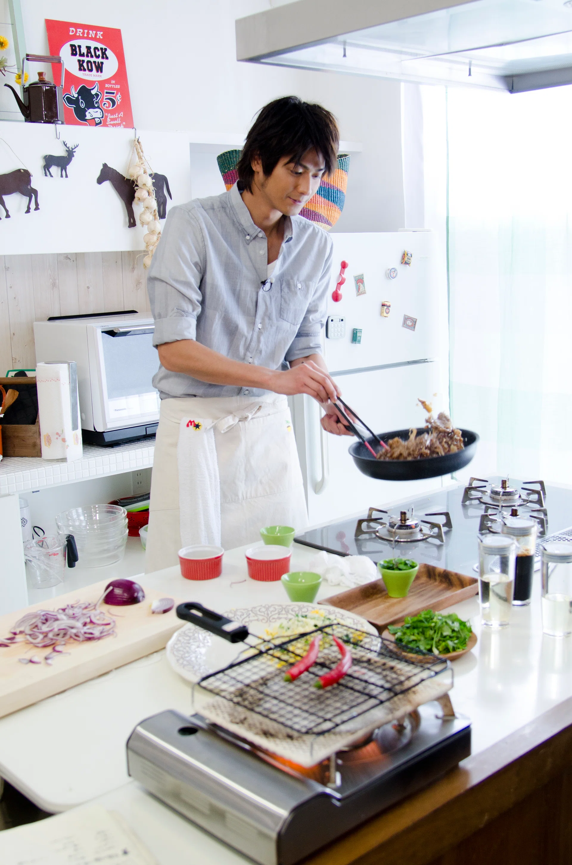  Japanese actor-TV chef Mocomichi Hayami of cooking show Moco's Kitchen