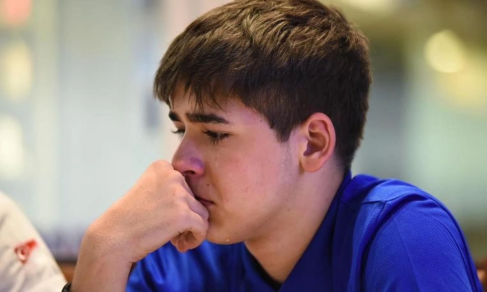 Mustafa Akpinar, 15, could not contain his emotions when talking about the people he had lost.