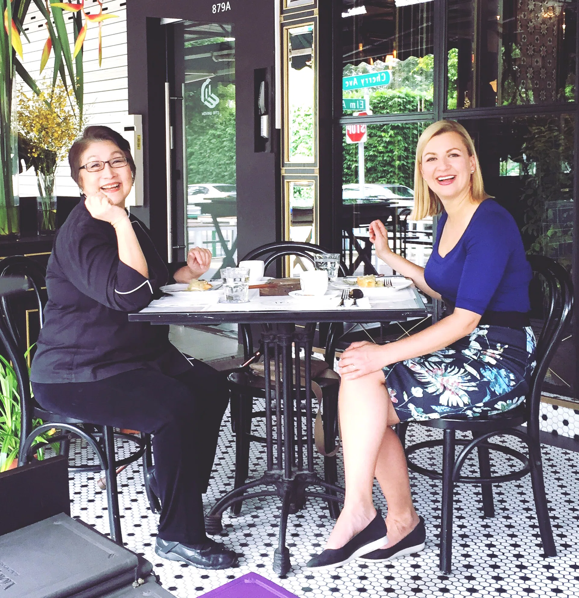Canadian celebrity chef Anna Olson (right) with Singapore celebrity chef Violet Oon (left)