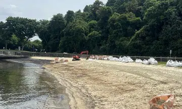 Swimming, water activities resume at Lazarus Island beach