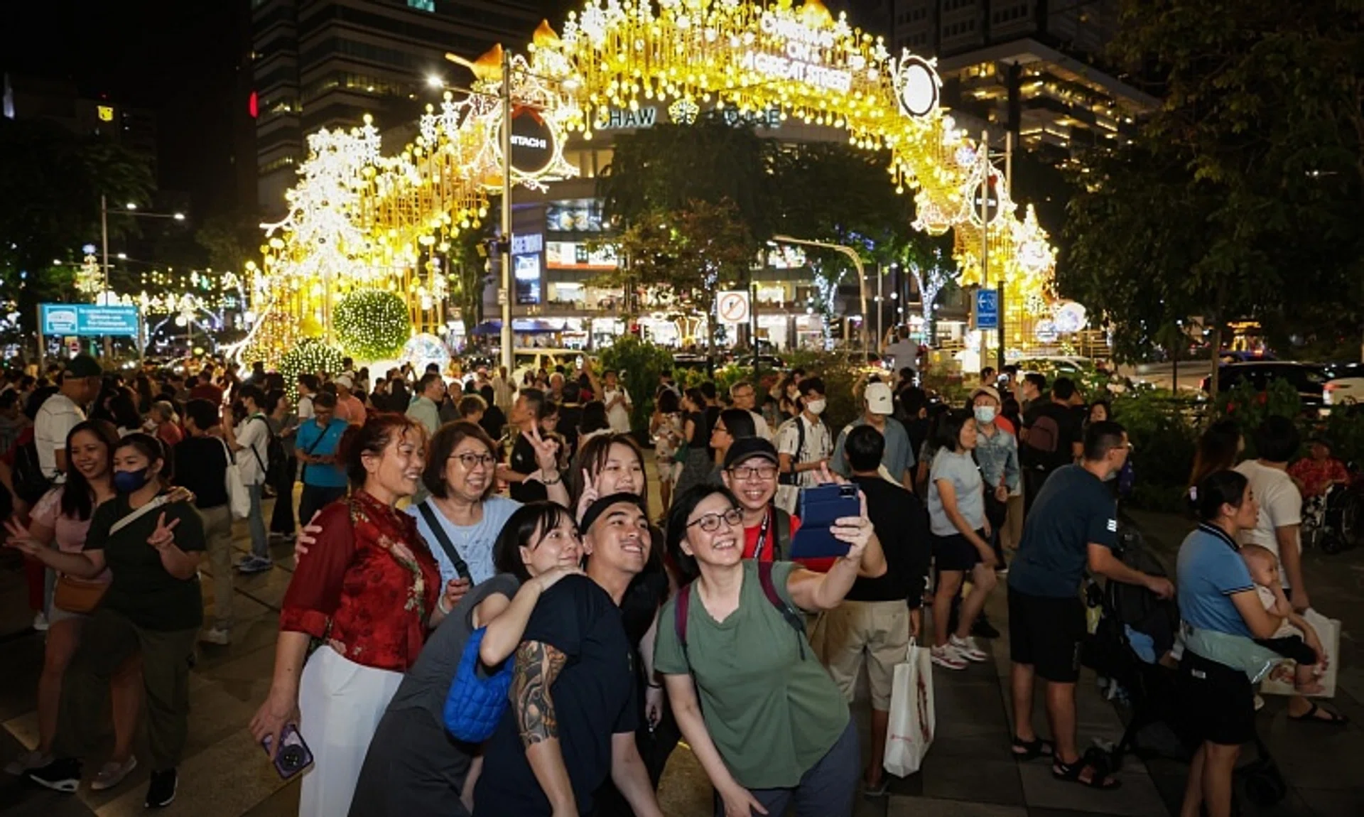 The Christmas On A Great Street light-up will take place nightly at 6.30pm until Jan 1.