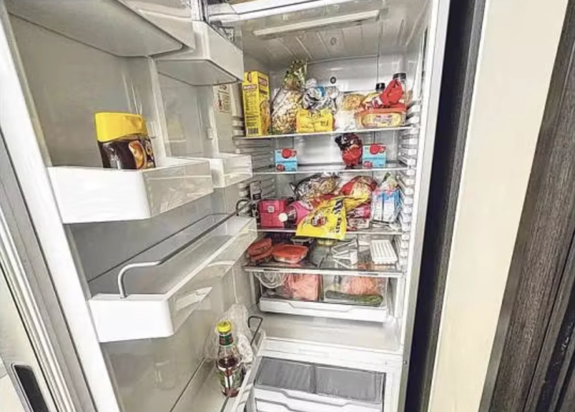 Food items left behind by the family.