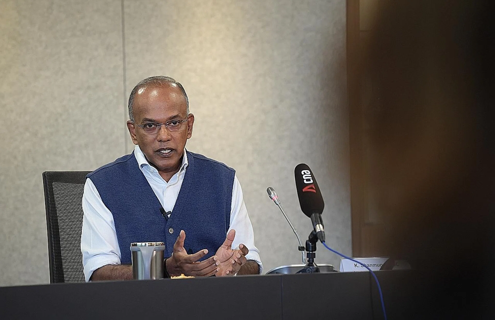 Minister for Home Affairs and Law K. Shanmugam. 