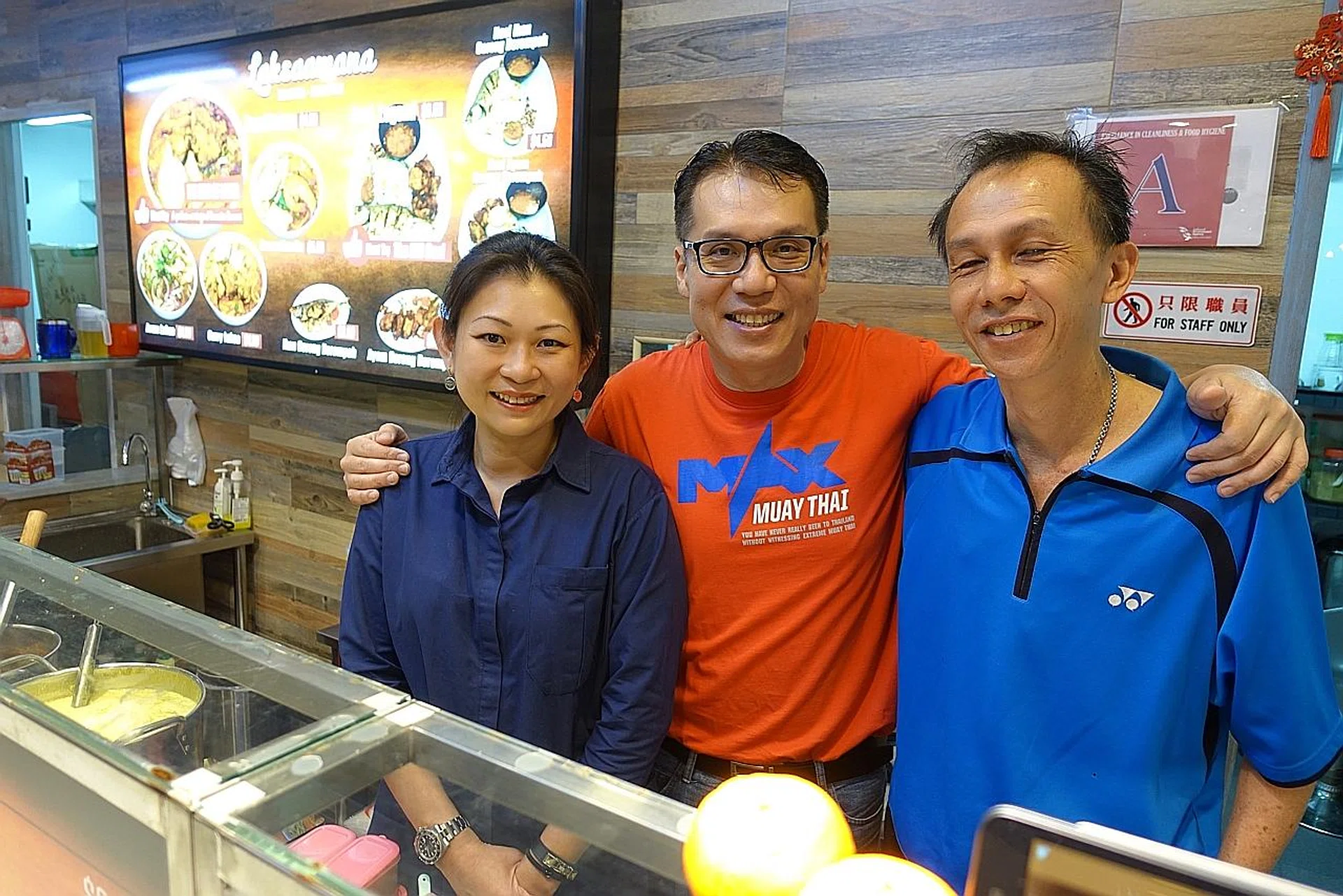 (Above) Laksaamana Singapore owners Candy, Derrick and Raymond. 