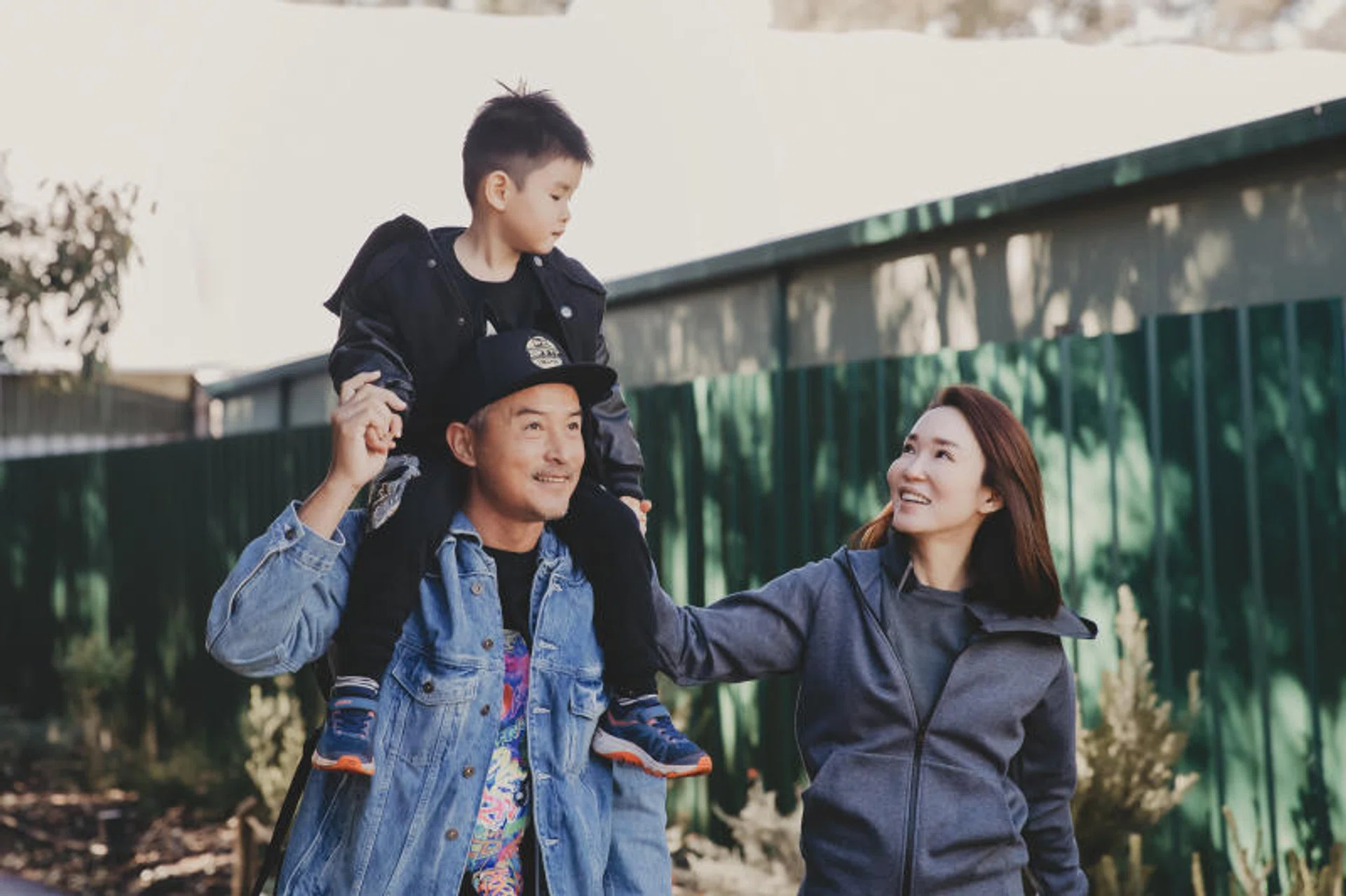 Actress Fann Wong with her actor husband Christopher Lee and their son, Zed.

