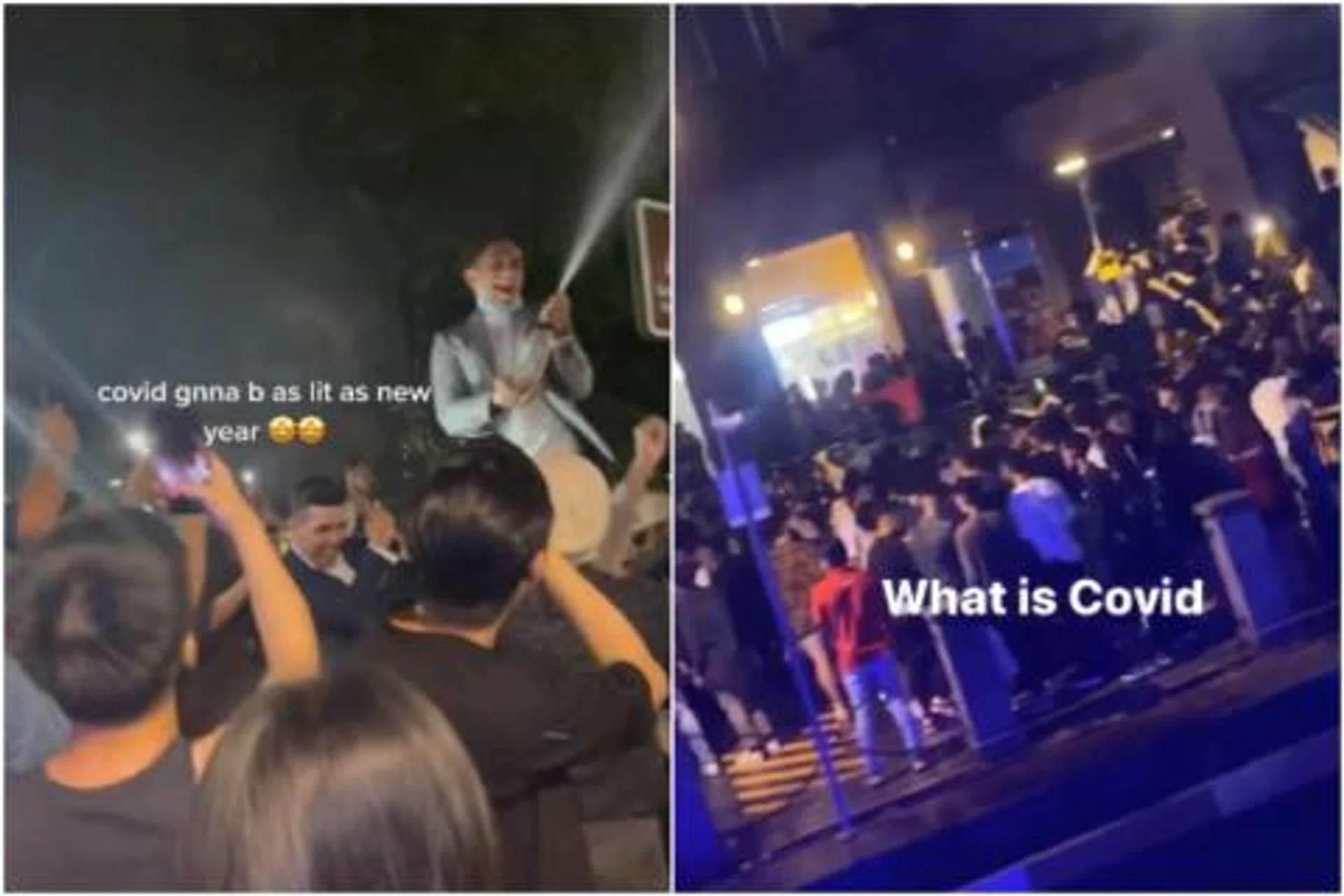 The incident is believed to have involved hundreds in a spontaneous countdown party.