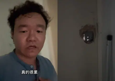 Man stuck in condo toilet says he was told to pay for damages after breaking door lock